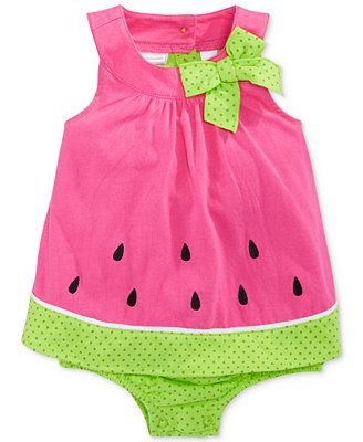 First Impressions Baby Girls' Watermelon Sunsuit