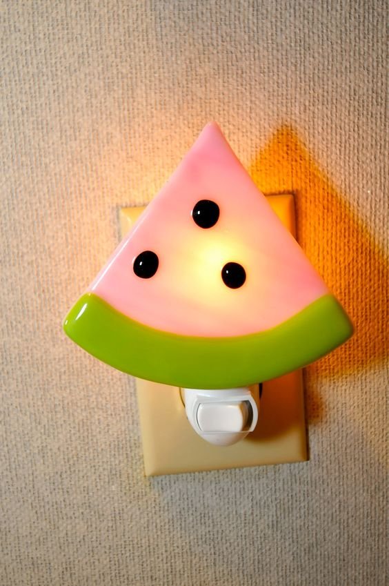 So cute, pink watermelon night light