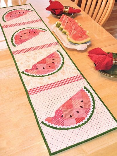 Patchwork Watermelon Table Runner Pattern