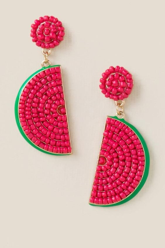 Red Watermelon Earrings